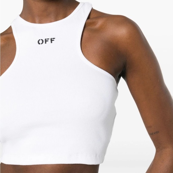 *SOLD ON FB* OFF-WHITE CROPPED WHITE TANK - Picture 4 of 6